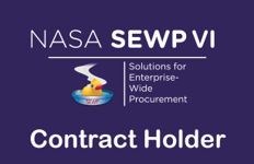 The is the NASA SEWP VI logo. It indicates this is a NASA SEWP VI contract holder.